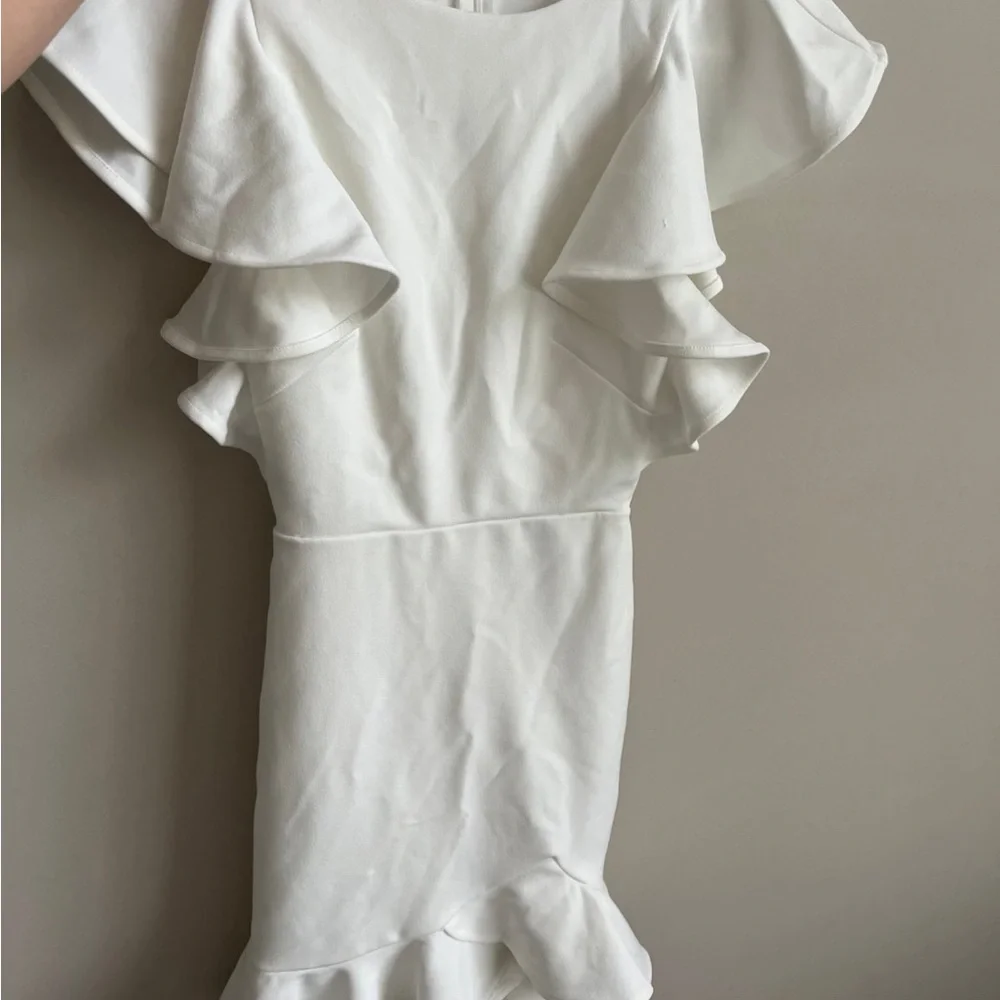 White Ruffle Dress - Picture 2 of 5